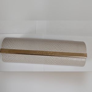 Jimmy choo Med. Hard shell Ivory snakeskin sunglasses/glasses case